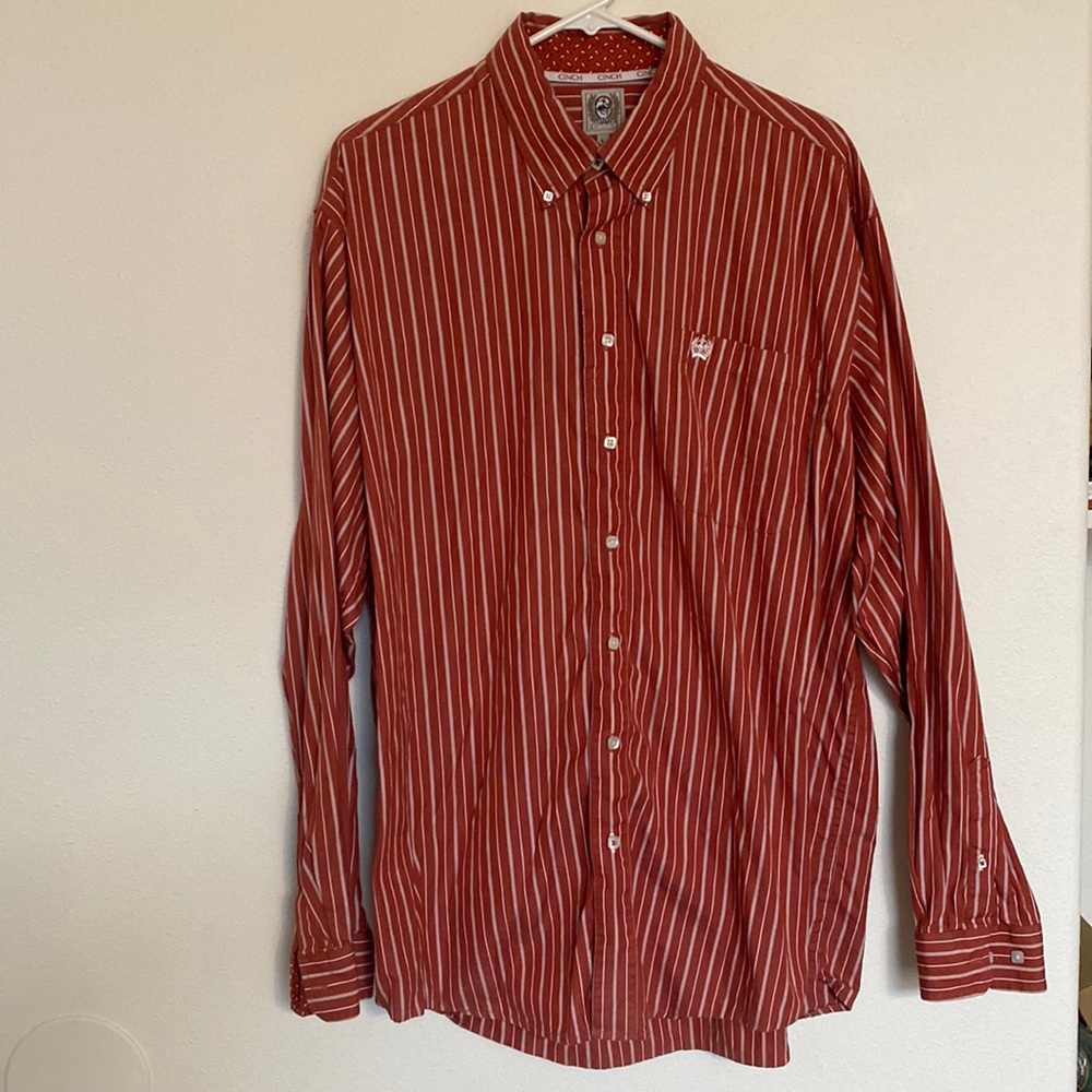 Mens Large Cinch Button Down Shirt